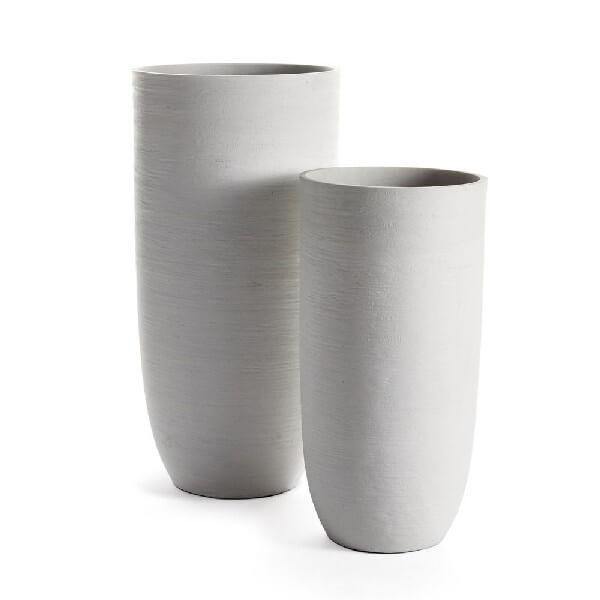 Curved Tall Ceramic Vase - Curved Tall Ceramic Vase - Plantsworld.ae