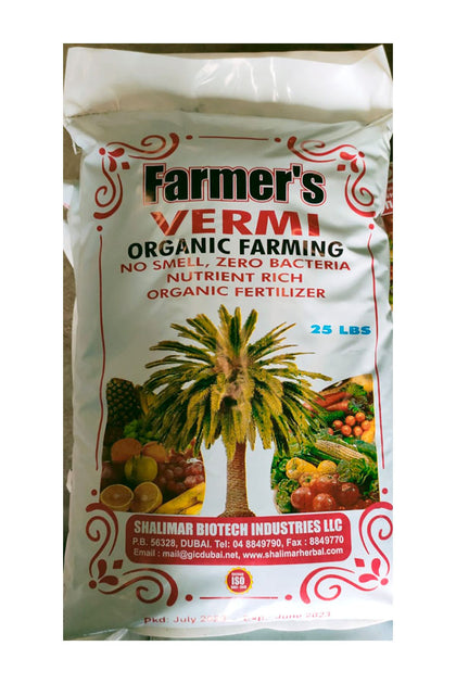 Shalimar Farmer's 100% Vermi Fertilizer - 25 LB