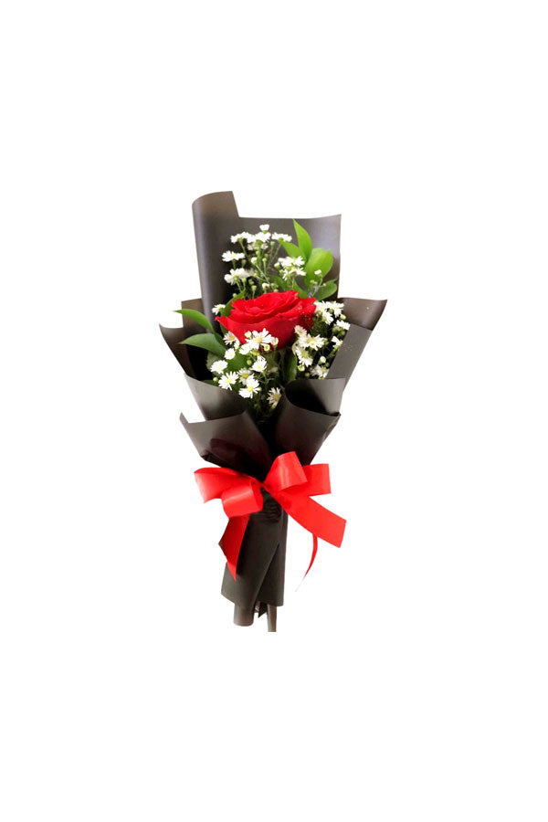 Romantischer Blumenstrauß aus roten Rosen – Event-Blumenstrauß